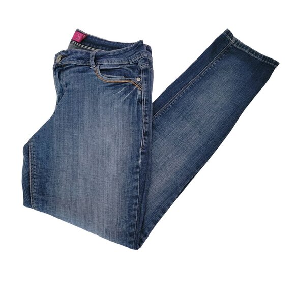 Glo Skinny Jeans Womens Size 13 Mid Rise Medium Wash Denim Pants Juniors - Picture 1 of 5